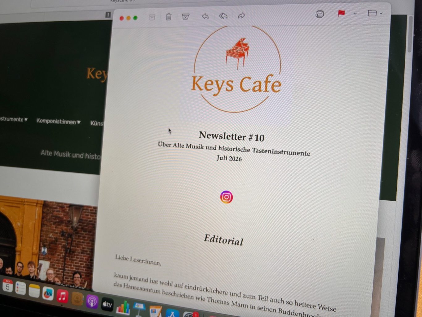 Der Keys Cafe Newsletter